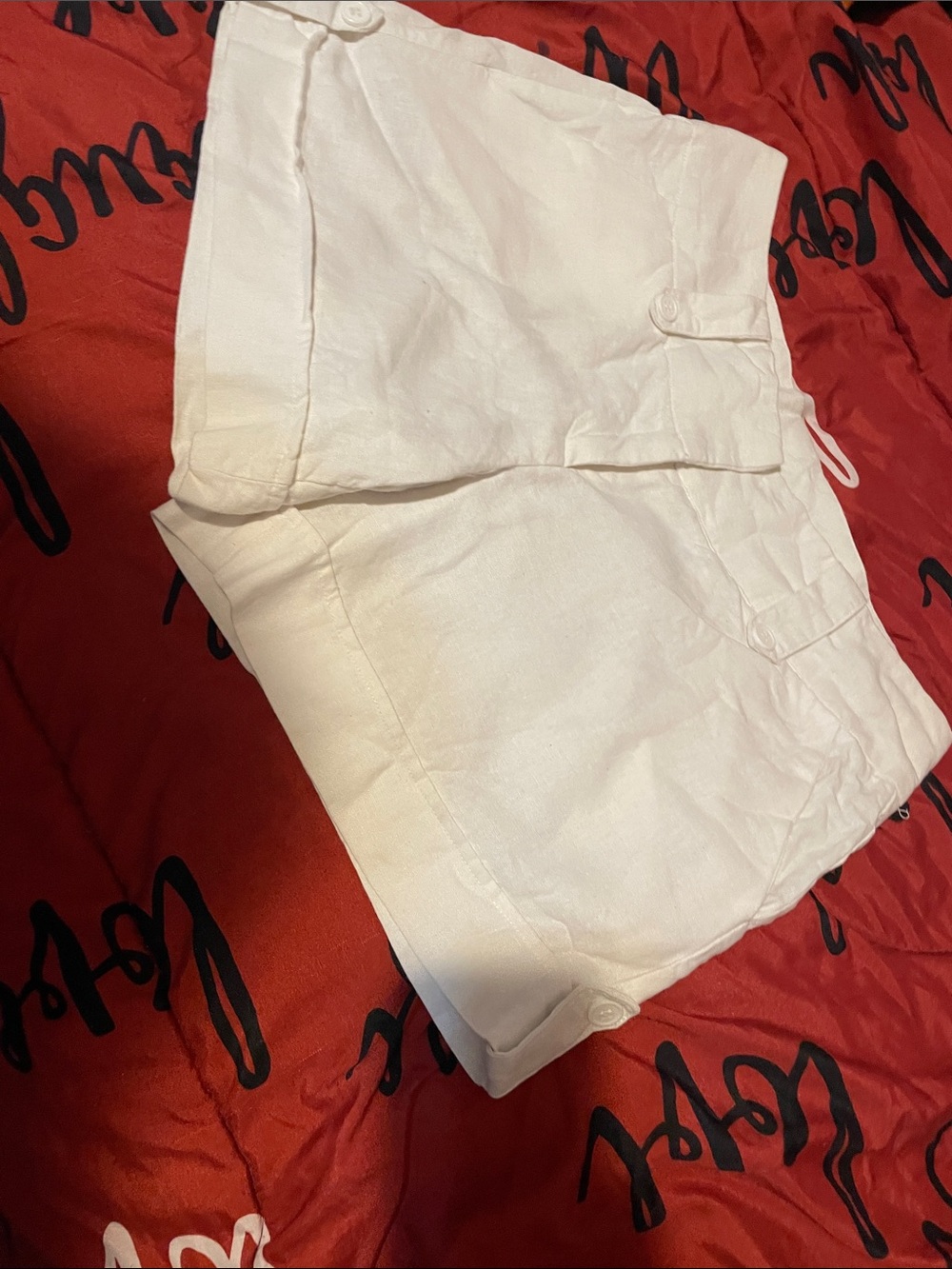 Studio Y White Cargo Shorts
